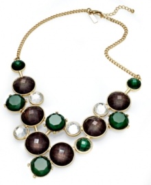 Make a bold statement with this collar necklace from INC International Concepts. Crafted from 12k gold-plated mixed metal, the necklace features a bib with colorful glass stones for a stunning effect. Approximate length: 16 inches + 2-inch extender. Approximate drop: 2-1/2 inches. Make a bold statement with this collar necklace from INC International Concepts. Crafted from 12k gold-plated mixed metal, the necklace features a bib with colorful glass stones for a stunning effect. Approximate length: 16 inches + 2-inch extender. Approximate drop: 2-1/2 inches.