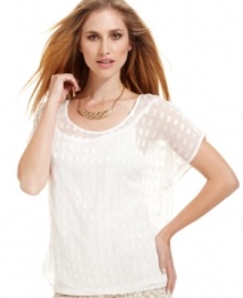 A lovely square pattern gives this Style&co. top a chic finish. Pair it with printed denims for runway-style flair! A lovely square pattern gives this Style&co. top a chic finish. Pair it with printed denims for runway-style flair!