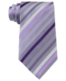 With a simple, straightforward stripe, this tie from Kenneth Cole Reaction will be an instant classic. With a simple, straightforward stripe, this tie from Kenneth Cole Reaction will be an instant classic.