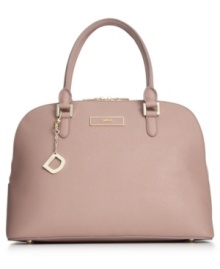 Luxe and ladylike, this delightful design from DKNY is poised to perfection. Soft, Saffiano leather is adorned with subtle golden hardware with signature detailing. Available in an assortment of truly scrumptious colors. Luxe and ladylike, this delightful design from DKNY is poised to perfection. Soft, Saffiano leather is adorned with subtle golden hardware with signature detailing. Available in an assortment of truly scrumptious colors.