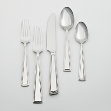 A striking, cutting-edge highlights this Beveled flatware pattern. It provides a stylish finishing touch to the Jasper Conran table while bringing modern dishwasher-safe convenience to the home. With beautiful dinnerware and glasses, this 5-piece flatware place setting will create a gorgeous setting. A striking, cutting-edge highlights this Beveled flatware pattern. It provides a stylish finishing touch to the Jasper Conran table while bringing modern dishwasher-safe convenience to the home. With beautiful dinnerware and glasses, this 5-piece flatware place setting will create a gorgeous setting.
