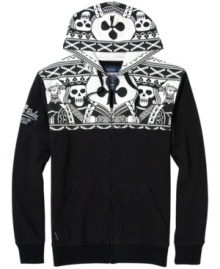 Keep your wardrobe fresh and keep your 'tude real with this fitted hoodie by Ecko Unltd. Keep your wardrobe fresh and keep your 'tude real with this fitted hoodie by Ecko Unltd.
