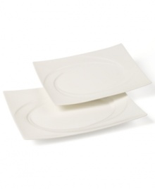 A brilliant twist on whiteware, Bristol platters from Ecoware are crafted using porcelain discarded during the manufacturing process. Unparalleled durability and the brightest white around add to the set's modern appeal. A brilliant twist on whiteware, Bristol platters from Ecoware are crafted using porcelain discarded during the manufacturing process. Unparalleled durability and the brightest white around add to the set's modern appeal.