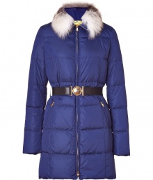 Add high style to your cold weather look with this ultra-chic down coat from Emilio Pucci - Fur-trimmed spread collar, long sleeves, front zip closure, elasticized waist belt, quilted - Wear with skinny jeans, a cashmere sweater, and shearling ankle boots Add high style to your cold weather look with this ultra-chic down coat from Emilio Pucci - Fur-trimmed spread collar, long sleeves, front zip closure, elasticized waist belt, quilted - Wear with skinny jeans, a cashmere sweater, and shearling ankle boots