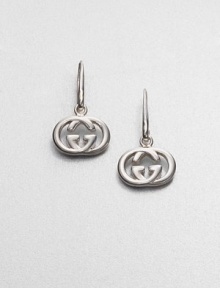 From the Britt Collection. Gleaming double G logos of sterling silver, signature symbols of Gucci style. Sterling silver Length, about 1 Ear wire Made in Italy From the Britt Collection. Gleaming double G logos of sterling silver, signature symbols of Gucci style. Sterling silver Length, about 1 Ear wire Made in Italy