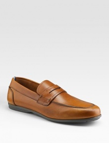 Rich suede style crafted in Italy with penny loafer detail. Leather lining Padded insole Rubber sole Made in Italy Rich suede style crafted in Italy with penny loafer detail. Leather lining Padded insole Rubber sole Made in Italy