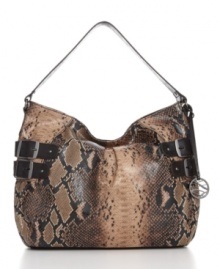 Get in shape: wraparound buckles and a pleated contoured top emphasize the curvy silhouette of this versatile hobo bag from Style&co. Get in shape: wraparound buckles and a pleated contoured top emphasize the curvy silhouette of this versatile hobo bag from Style&co.