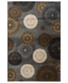 A collection of medallions are intricately woven in a soothing palette of earthy tones upon this Jamestown area rug from Kenneth Mink. Made in Turkey of durable heat-set polypropylene, this rug boasts unique texture with accents of carved detailing for pure style that endures. A collection of medallions are intricately woven in a soothing palette of earthy tones upon this Jamestown area rug from Kenneth Mink. Made in Turkey of durable heat-set polypropylene, this rug boasts unique texture with accents of carved detailing for pure style that endures.