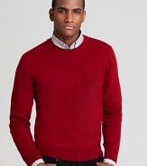 Forever classic, a cashmere crewneck boasts inimitable softness for the ultimate in luxury. Shore up your sweater collection with this handsome design, perfect with casual and dress shirts alike for all your relaxed and refined activities.