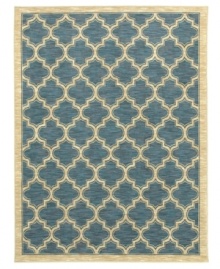 Reminiscent of classic Mediterranean textiles, this patterned area rug from Shaw Living presents a brilliant ogee design rendered in vibrant blue. Woven in the USA of ultra-durable and supremely soft EverTouch® nylon, this rug offers a stately tradition to any room.