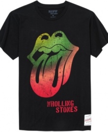 Rock out with this Rolling Stones t-shirt featuring the bands iconic tongue graphic.