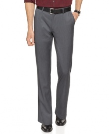 With a classic pinstripe, these Kenneth Cole Reaction pants are the ideal addition to your dress wardrobe.