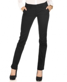 Closet staple alert! Dress these sleek, skinny-leg trousers with anything from a floaty blouse to a crisp white button-down -- and achieve a look that's seriously polished. Closet staple alert! Dress these sleek, skinny-leg trousers with anything from a floaty blouse to a crisp white button-down -- and achieve a look that's seriously polished.