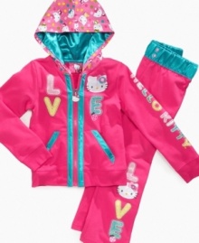 Adorable and comfortable pant by Hello Kitty will look sporty and trendy on your little girl. Adorable and comfortable pant by Hello Kitty will look sporty and trendy on your little girl.