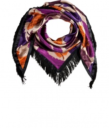 Finish your look on an opulent note with Steffen Schrauts fringed silk foulard, a chic way to take on this seasons penchant for prints - Black fringed border - Wear over oversized blazers and sheath dresses, or with just as bright pullovers and sharply tailored trousers Finish your look on an opulent note with Steffen Schrauts fringed silk foulard, a chic way to take on this seasons penchant for prints - Black fringed border - Wear over oversized blazers and sheath dresses, or with just as bright pullovers and sharply tailored trousers