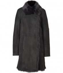 Radiate luxe appeal this season in Josephs exquisitely finished olive-khaki lambskin coat - Fold-over fur collar, long sleeves, patchwork seaming, hidden front hook closures, side slit pockets, ultra warm fur interior - Tailored fit - Finish with sharply cut separates and covetable statement accessories Radiate luxe appeal this season in Josephs exquisitely finished olive-khaki lambskin coat - Fold-over fur collar, long sleeves, patchwork seaming, hidden front hook closures, side slit pockets, ultra warm fur interior - Tailored fit - Finish with sharply cut separates and covetable statement accessories