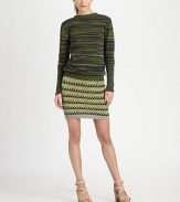 Soft melange knit adds a cozy touch to this classic pima cotton crewneck.CrewneckLong sleevesFlat frontRibbed trimPullover styleAbout 24½ from shoulder to hemPima cottonDry cleanImportedModel shown is 5'9 (175cm) wearing US size Small.