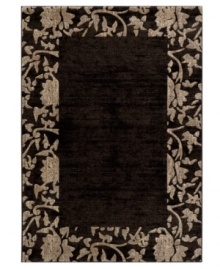 With a solid ground bordered by silhouettes of elegant damask florals, this Momeni rug is at once delicate and dramatic. Power-loomed from soft and durable polypropylene (perfect for those high-traffic areas in your home), this rug has a beautiful drop-stitch finish that adds exceptional depth and texture to the surface.