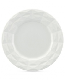 A cut above. The Castle Peak dessert plate presents an ultra-modern take on kate spade new york's signature bow motif featuring bold faceted accents in cream-colored stoneware. A cut above. The Castle Peak dessert plate presents an ultra-modern take on kate spade new york's signature bow motif featuring bold faceted accents in cream-colored stoneware.