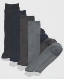 These ribbed socks from Club Room are will keep up with your daily routine. These ribbed socks from Club Room are will keep up with your daily routine.