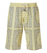 Add bright style to your casual look with these printed Bermuda shorts from D&G Dolce & Gabbana -Drawstring waist, classic Bermuda style, on-seam pockets, single back patch pocket, all-over bandana print - Wear with a tee, flip flops or slip-on loafers