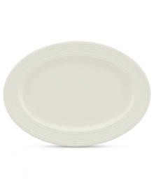 Elegance comes easy with the large Fair Harbor oval platter. Durable stoneware in a milky white hue is half glazed, half matte and totally timeless. From the kate spade new york dinnerware collection. Elegance comes easy with the large Fair Harbor oval platter. Durable stoneware in a milky white hue is half glazed, half matte and totally timeless. From the kate spade new york dinnerware collection.