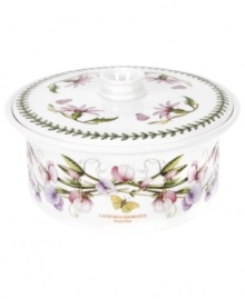 More than pretty, this covered casserole transitions brilliantly from oven to table and has everything you love – colorful blooms, triple-leaf accents – about Portmeirion's Botanic Garden dinnerware. More than pretty, this covered casserole transitions brilliantly from oven to table and has everything you love – colorful blooms, triple-leaf accents – about Portmeirion's Botanic Garden dinnerware.