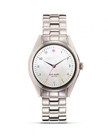 Make this stainless steel stunner from kate spade new york a go-to to add practicality to your portfolio. This watch boasts a polished look, so wear it to finish crisp, tailored styles.