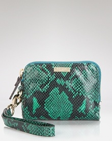 This kate spade new york wristlet flaunts a perfect mix of style and substance, crafted of snake embossed leather. It's a wildly exotic essential. This kate spade new york wristlet flaunts a perfect mix of style and substance, crafted of snake embossed leather. It's a wildly exotic essential.