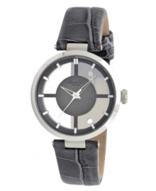 Simply elegant with modern details. Watch by Kenneth Cole New York crafted of gray croc-embossed leather strap and round stainless steel case. Clear dial with inner gray dial features silver tone stick indices, minute track, three hands and logo. Quartz movement. Water resistant to 30 meters. Limited lifetime warranty. Simply elegant with modern details. Watch by Kenneth Cole New York crafted of gray croc-embossed leather strap and round stainless steel case. Clear dial with inner gray dial features silver tone stick indices, minute track, three hands and logo. Quartz movement. Water resistant to 30 meters. Limited lifetime warranty.