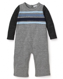 Classic stripes on an easy Splendid romper: the perfect pick for busy babies. Classic stripes on an easy Splendid romper: the perfect pick for busy babies.