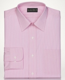 Suit up in style with this flattering Lauren Ralph Lauren dress shirt. Suit up in style with this flattering Lauren Ralph Lauren dress shirt.