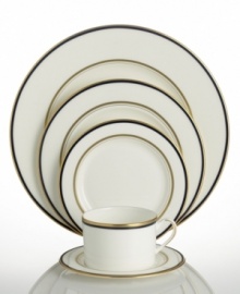 Set the table with poise and purpose. kate spade new york's Library Lane place setting features a zesty color combination that appeals to your inner artist.