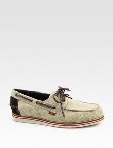 GG-plus fabric with leather trim.Rubber soleMade in Italy GG-plus fabric with leather trim.Rubber soleMade in Italy