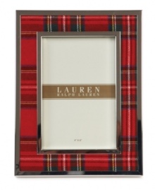 Bring great memories to the forefront with the Clearly Tartan picture frame. Classic red plaid edged in silver plate trims your decor with the traditional prep and polish of Lauren Ralph Lauren. Bring great memories to the forefront with the Clearly Tartan picture frame. Classic red plaid edged in silver plate trims your decor with the traditional prep and polish of Lauren Ralph Lauren.