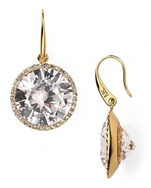 Simply designed and plated in high-shine metal, these Michael Kors crystal drop earrings style every look with effortless luxury.