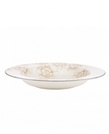 Lenox makes vintage florals feel fresh with the Blush Silhouette rim soup bowl. Sturdy bone china combining a muted palette and sparkling platinum edge brings unparalleled elegance to corn chowder or lobster bisque. Qualifies for Rebate