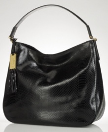 Upgrade your purse portfolio with this versatile design from Lauren Ralph Lauren. Supple snakeskin-embossed leather is accented with polished hardware and signature detailing, making it the ultimate carryall for work or weekends. Upgrade your purse portfolio with this versatile design from Lauren Ralph Lauren. Supple snakeskin-embossed leather is accented with polished hardware and signature detailing, making it the ultimate carryall for work or weekends.