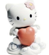 This heaven-sent Hello Kitty figurine has the wings and heart of an angel in beautifully glazed porcelain from Nao by Lladro.