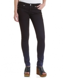 Rock the dip-dye trend in a pair of skinny jeans that feature cool, ombre cuffs! From Levi's.