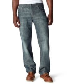 Kick back and relax. These Levi's loose fit jeans make casual style comfortable. Kick back and relax. These Levi's loose fit jeans make casual style comfortable.