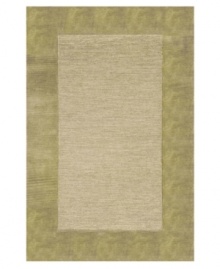 A looped center of mottled tones is framed by rich color in tufted pile, presenting a modern area rug that is both casual and practical. Hand tufted in India of pure wool fibers, the Madrid area rug is a comforting, stylish addition to any decor. A looped center of mottled tones is framed by rich color in tufted pile, presenting a modern area rug that is both casual and practical. Hand tufted in India of pure wool fibers, the Madrid area rug is a comforting, stylish addition to any decor.