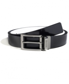 Simple and sleek, this belt from Kenneth Cole Reaction upgrades your casual style.