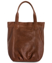Designed with you day-trippers in mind, this go-anywhere, ultra-roomy carryall from Lucky Brand makes the journey even better. Sumptuous, paisley-embossed leather, delicate detail stitching and well-organized interior is the perfect pairing of fashion and function. Designed with you day-trippers in mind, this go-anywhere, ultra-roomy carryall from Lucky Brand makes the journey even better. Sumptuous, paisley-embossed leather, delicate detail stitching and well-organized interior is the perfect pairing of fashion and function.