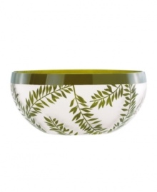 Silhouetted vines unfurl from a band of green on the softly frosted Botanical Boutique crystal bowl, bringing a fresh hint of the outdoors to your table. From Lenox. Qualifies for Rebate Silhouetted vines unfurl from a band of green on the softly frosted Botanical Boutique crystal bowl, bringing a fresh hint of the outdoors to your table. From Lenox. Qualifies for Rebate