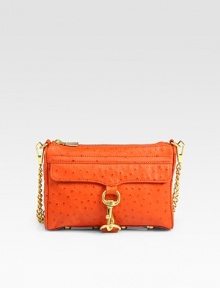EXCLUSIVELY AT SAKS in Pink. A versatile design crafted in rich ostrich-stamped leather is finished with a removable chain and leather shoulder strap.Detachable chain and leather shoulder strap, 21½ dropTop zip closureOne outside zip pocket under flapProtective metal feetOne inside zip pocketLeather lining8¾W X 6¼H X 1¼DImported EXCLUSIVELY AT SAKS in Pink. A versatile design crafted in rich ostrich-stamped leather is finished with a removable chain and leather shoulder strap.Detachable chain and leather shoulder strap, 21½ dropTop zip closureOne outside zip pocket under flapProtective metal feetOne inside zip pocketLeather lining8¾W X 6¼H X 1¼DImported