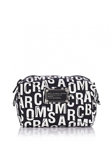This cosmetics case with a jumble-print MARC BY MARC JACOBS logo lends whimsical cool to your favorite makeup essentials. Crafted in printed nylon with tonal logo stitching detail. Top-zip closure. Logo lining. This cosmetics case with a jumble-print MARC BY MARC JACOBS logo lends whimsical cool to your favorite makeup essentials. Crafted in printed nylon with tonal logo stitching detail. Top-zip closure. Logo lining.