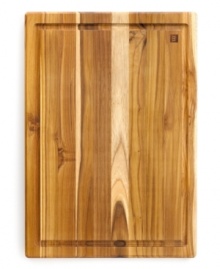 Counter-topped-teak makes the right statement in your kitchen with a beautiful texture and eye-catching coloring that brings more than just function into your space. Completely sustainable, this cutting board is an incredibly durable and resilient resource for all of your cooking needs. Counter-topped-teak makes the right statement in your kitchen with a beautiful texture and eye-catching coloring that brings more than just function into your space. Completely sustainable, this cutting board is an incredibly durable and resilient resource for all of your cooking needs.