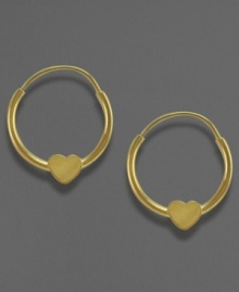 A sweet touch for the little princess, fit for every day. These lovely earrings are crafted of 14k gold and measure approximately 1/8 inch in diameter. A sweet touch for the little princess, fit for every day. These lovely earrings are crafted of 14k gold and measure approximately 1/8 inch in diameter.