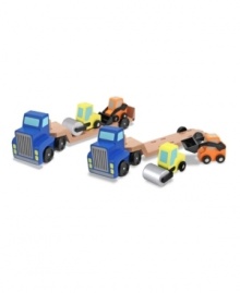 Hauling a steamroller and bulldozer is hard work, and this rugged wooden rig is perfect for the job! Hauling a steamroller and bulldozer is hard work, and this rugged wooden rig is perfect for the job!